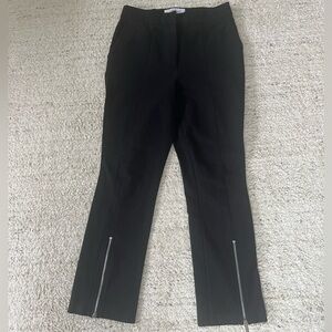 Derek Lam 10 Crosby Black Pants with Zipper Detail